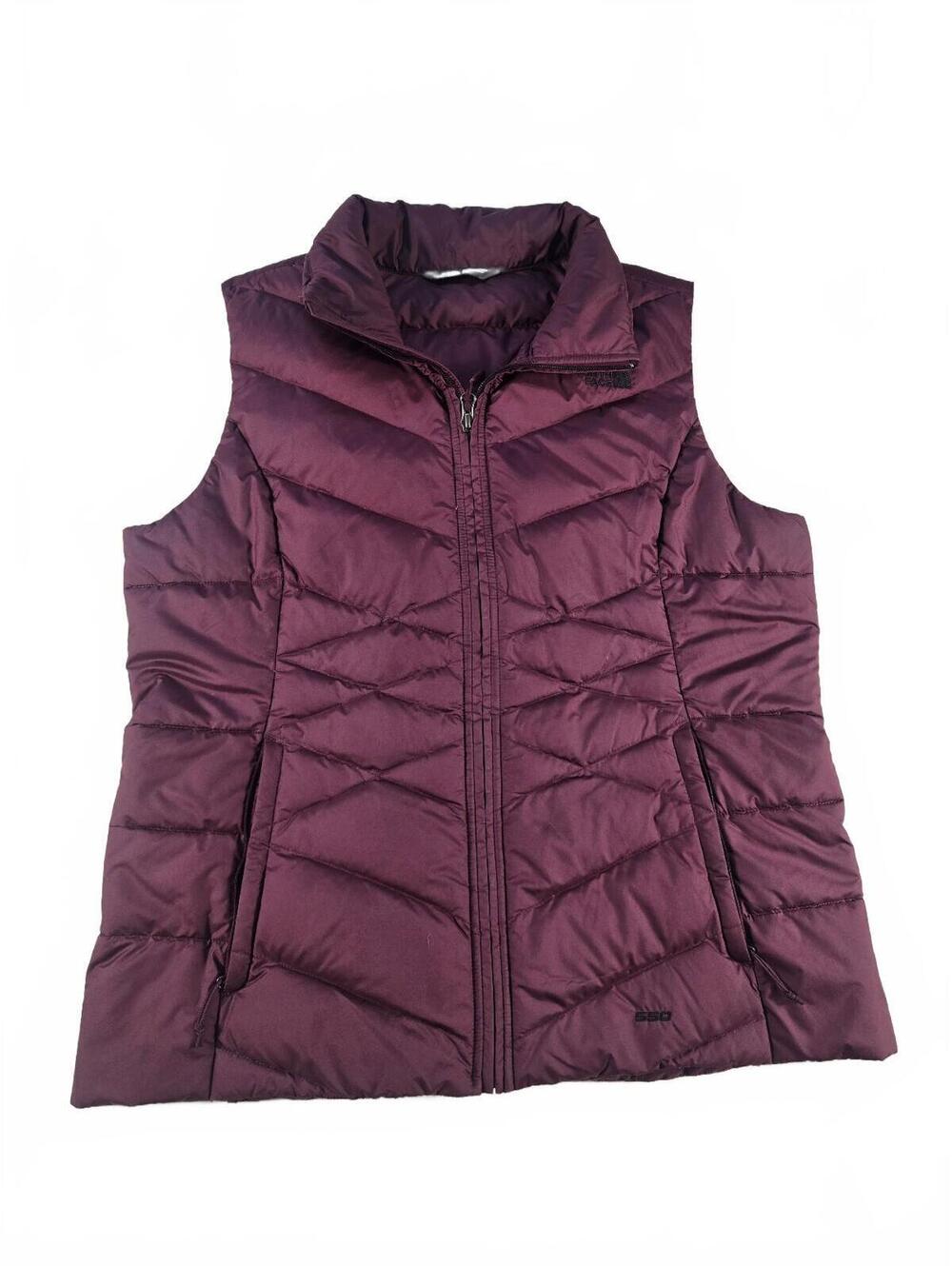 The North Face Women's 550 Down Puffer Vest Plum L Utility Preppy Fall Outdoor